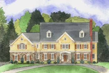 Watercolor Front Elevations